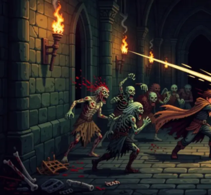Dynamiczna walka wręcz w mrocznym, pikselowym zamku w Dead Cells