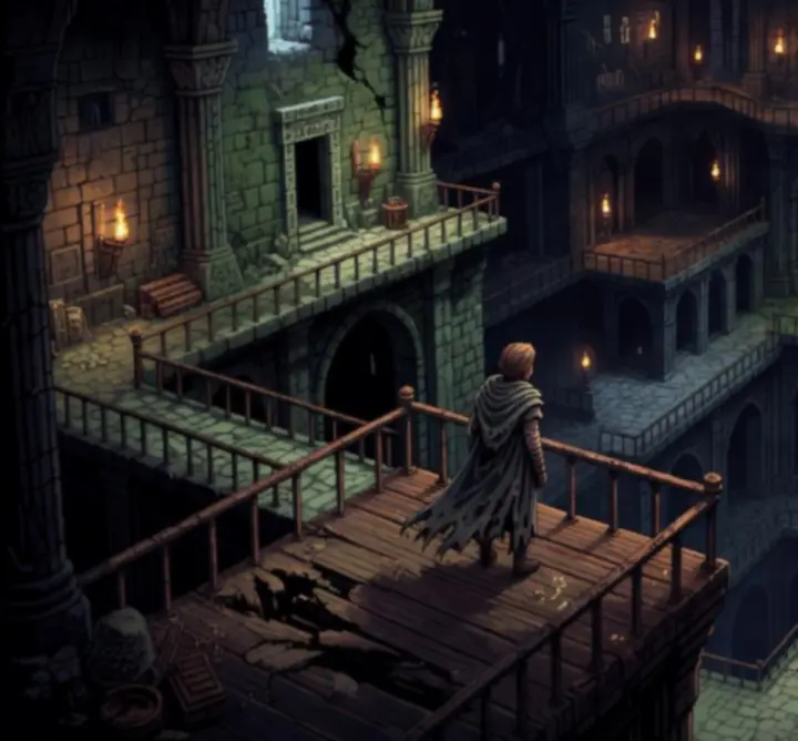 Eksploracja mrocznego pikselowego zamku w grze Dead Cells